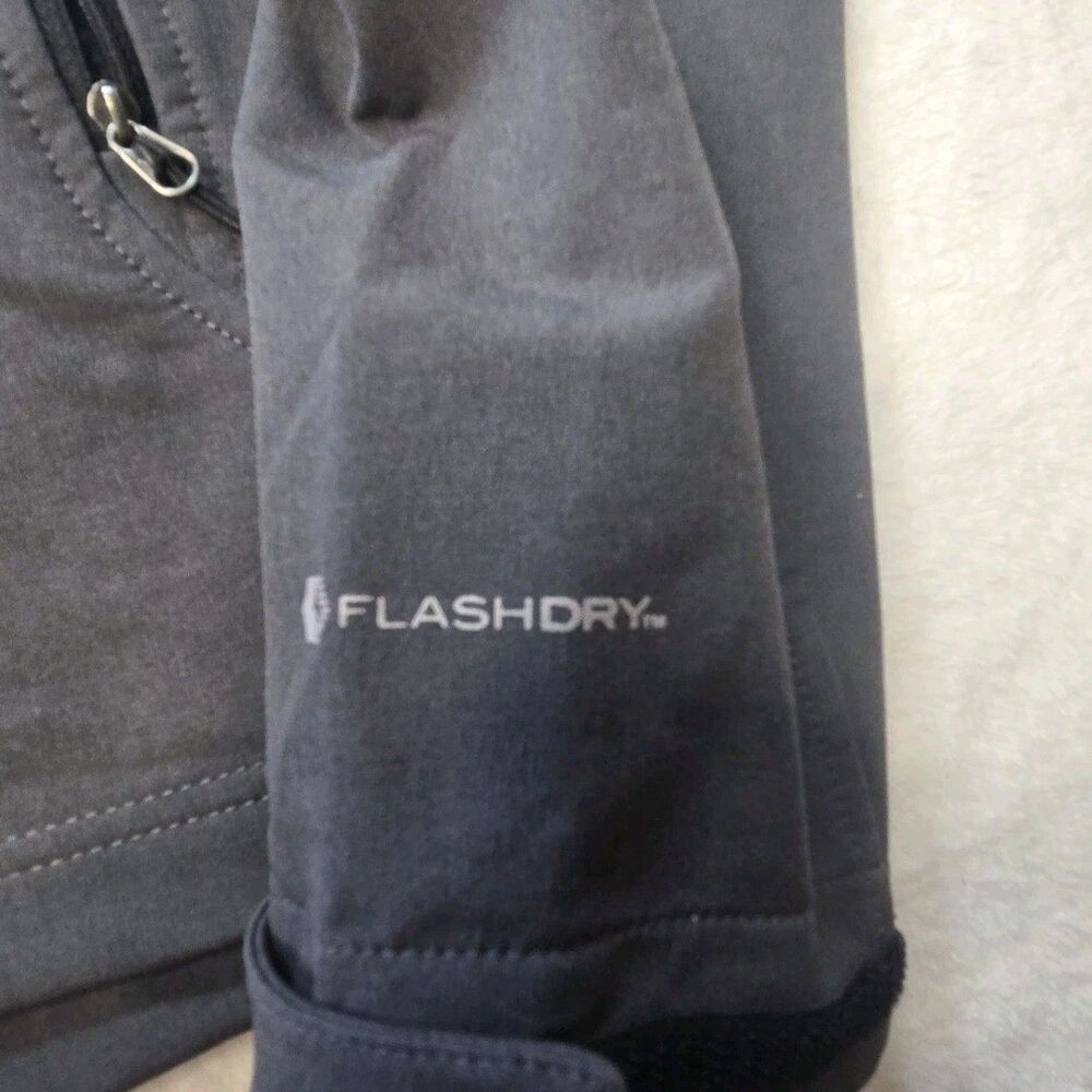 The North Face FlashDry Gray Softshell Jacket Full Zip Women’s Size Small - Picture 4 of 8